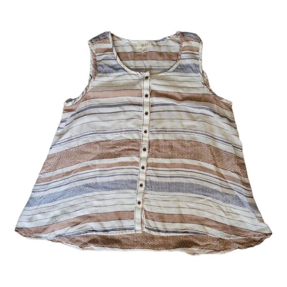 Style & Co. Tops - Style & Co Striped Sleeveless Woven Top Sz L